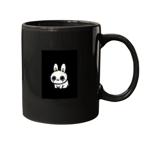 Discover Sad Bunny Illustration Graphic Mugs