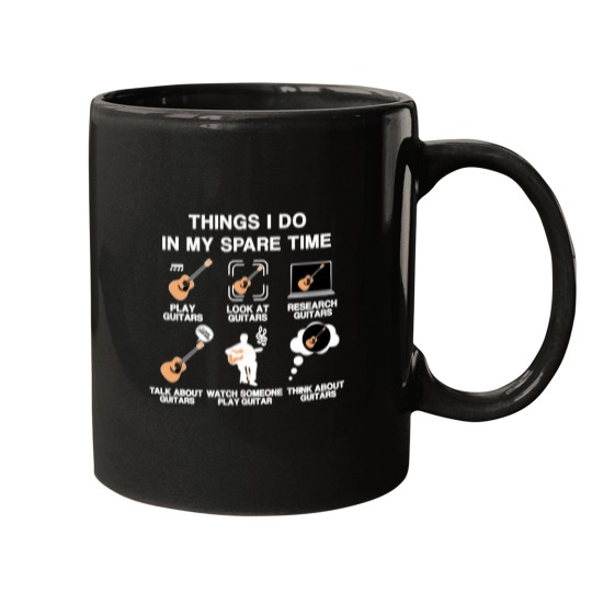 Discover Things-I-Do-In-My-Spare-Time-Funny-Guitar-Player-Gift-For-Guitar-Lover-Mens-And-Womens T-Shirt Mugs