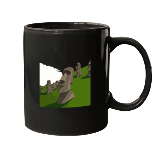 Discover eater iland moai tatue landmark deign vector Mugs