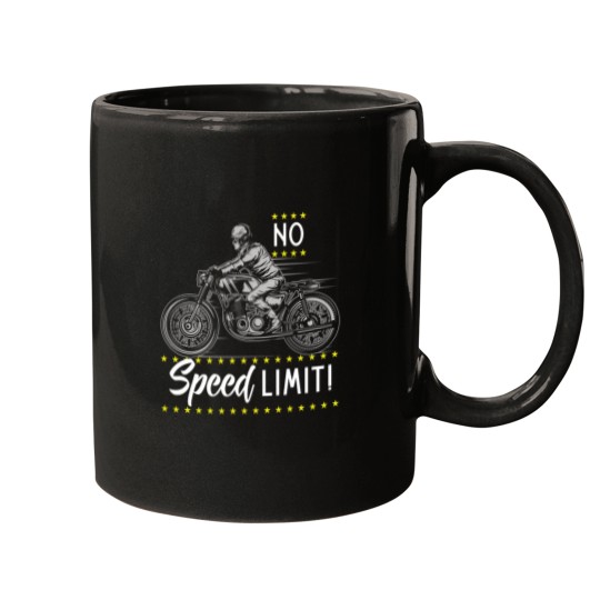 Discover No Speed Limit Motorcycles (1) Mugs