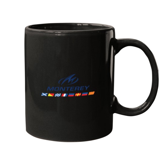 Discover Vintage Short Sleeve Monterey Boats Blue Logo T-Shirt Mugs
