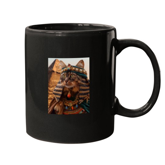 Discover Pharaoh Cat and Pyramid Mugs