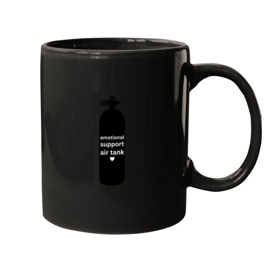 Discover Emotional Support Air Tank Funny Scuba Diver Mugs