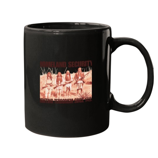 Discover Homeland Security Fighting Terrorism Native American Indian  T-Shirt 2 1441 Mugs
