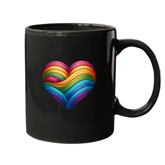 Discover rainbows Heart symbols of LGBT+ loves and Diversity Mugs