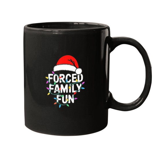 Discover Forced-Family-Fun-Shirt-Men-Women-Kids-Christmas-Pajamas-T-Shirt-(1) Mugs