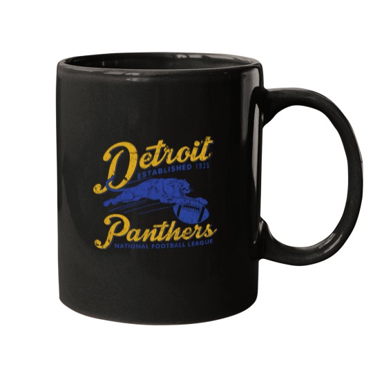 Discover detroit panthers football 1 Mugs