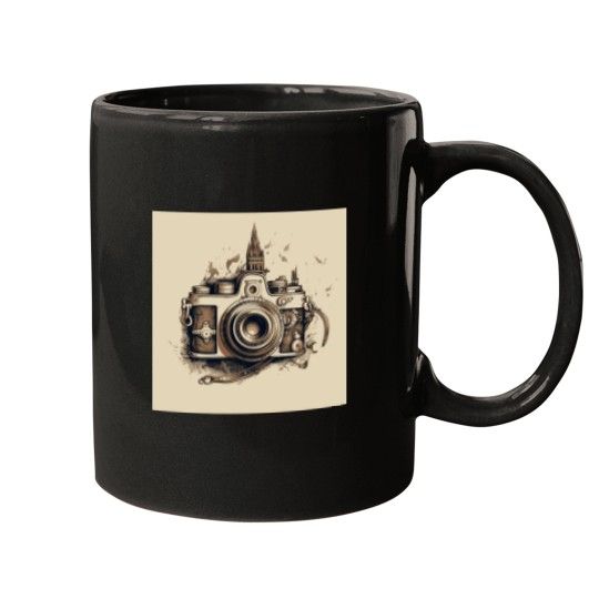 Discover Vintage Camera  1 T-Shirt Mugs