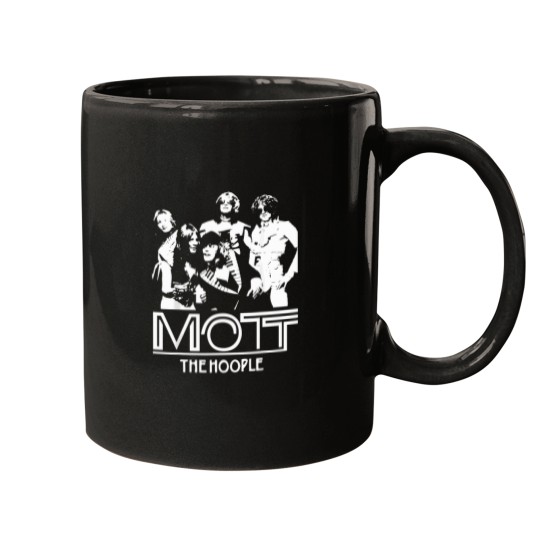 Discover White And Black Arts Motts Vintage Band Musicians Funny Rock T-Shirt Mugs