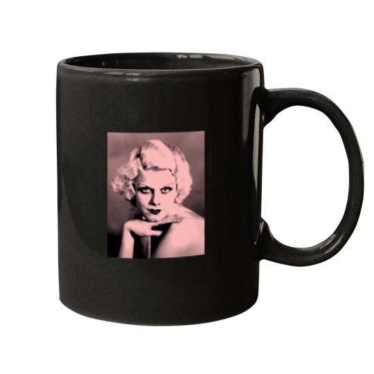 Discover Jean-Harlow-In-Pink-And-Black T-Shirt Mugs