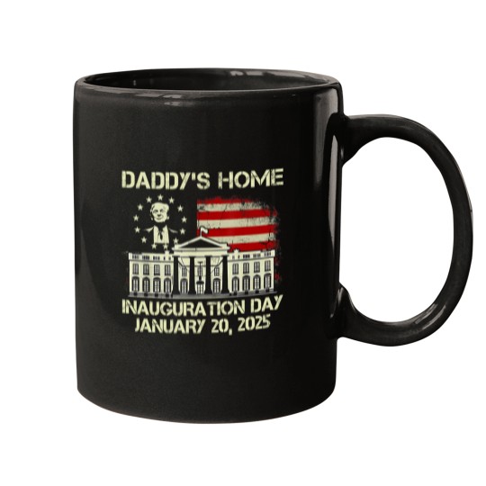 Discover President Trump Daddys Home Inauguration Day 2025 Usa Flag Mugs