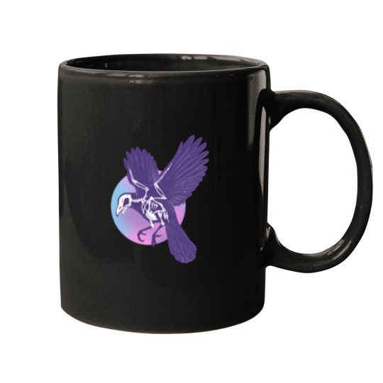 Discover Crow Skeleton And Moon T-Shirt Mugs