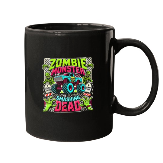 Discover zombie monster truck the smashing dead Mugs
