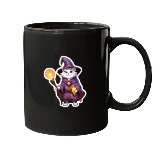 Discover Cute Wizard Cat 2 Mugs