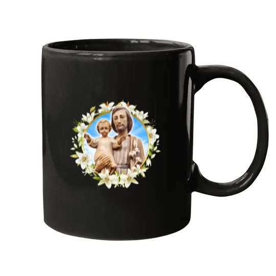Discover Saint Joseph and Jesus - Lilies (S�o Jos� e Jesus)A�ucena Mugs