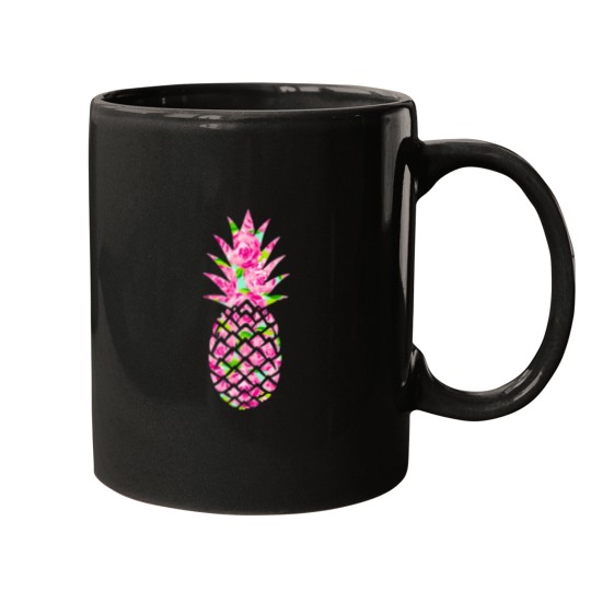 Discover Pink Roses Pineapple Sticker Mugs