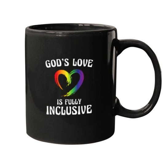 Discover Gods Love Is Fully Inclusive Rainbow Pride Christian Lgbtq Mugs
