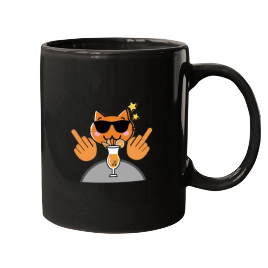 Discover Cool Cat Fk You Mugs