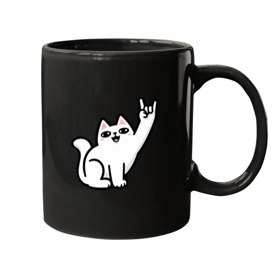 Discover Rock-On-Cat T-Shirt Mugs