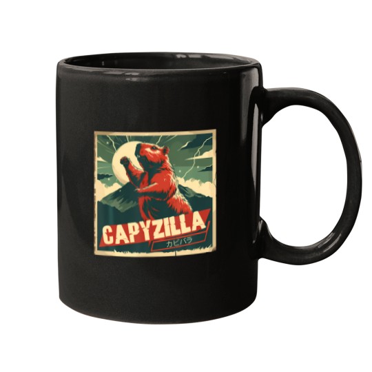 Discover Capybara Funny Capybara Rodent Capyzilla Funny Mugs