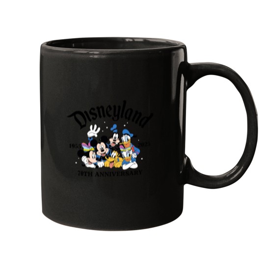 Discover Disneyyland 70th Anniversary Mugs, Castle Platinum Celebration 1955-2025 Mugs