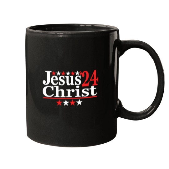 Discover Jesus Christ 2024 Political Election Parody Mugs