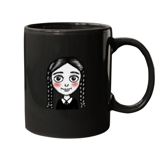 Discover Fan Art of Wednesday Adams From Netflix Show Mugs