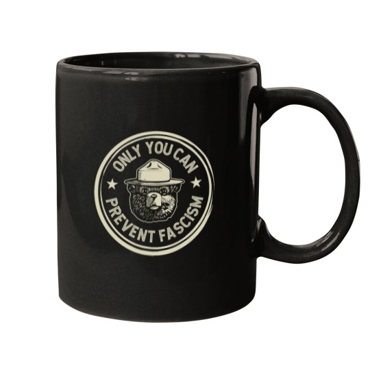 Discover Vintage Smokey The Resist Bear Only You Can Prevent Fascism Unisex Mugs