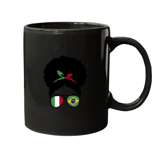 Discover Italy And Brazil Mix Afro Hair Half Italian Half Brazilian Mugs