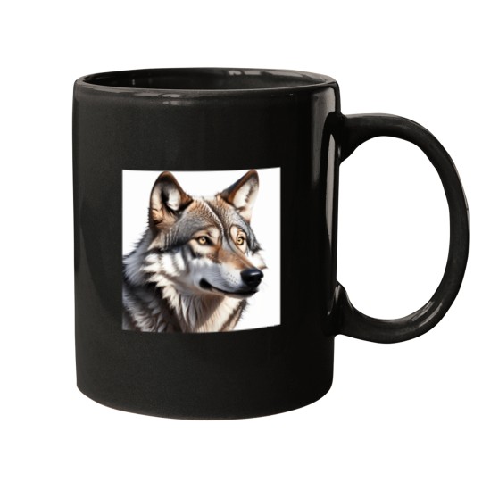 Discover Wolf Portrait Mugs