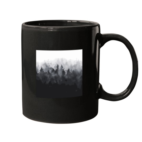 Discover The-Heart-Of-My-Heart--Midwinter-Blues-Gothic-Ravencore-Forest-With-Cascadia-Trees-Covered-In-Magic-Fog T-Shirt Mugs