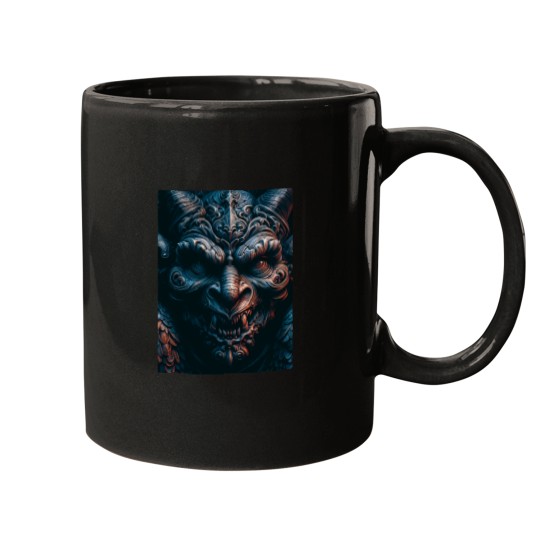 Discover A Gargoyle in stone with its demonic laugh Mugs
