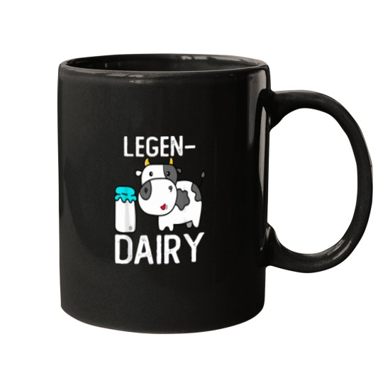 Discover Legendairy-Cute-Cow-Milk-Joke-Legen-Dairy-Cow-Milk-Legendary-T-Shirt Mugs