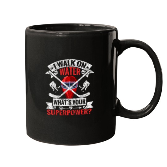 Discover I-Walk-On-Water-What'S-Your-Superpower-Player-Ice-Hockey-T-Shirt Mugs