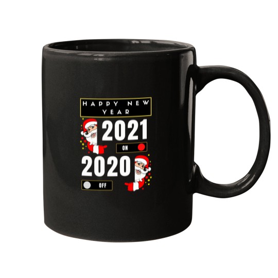 Discover Happy-New-Year-2020-Off-2021-On-Classic-T-Shirt Mugs