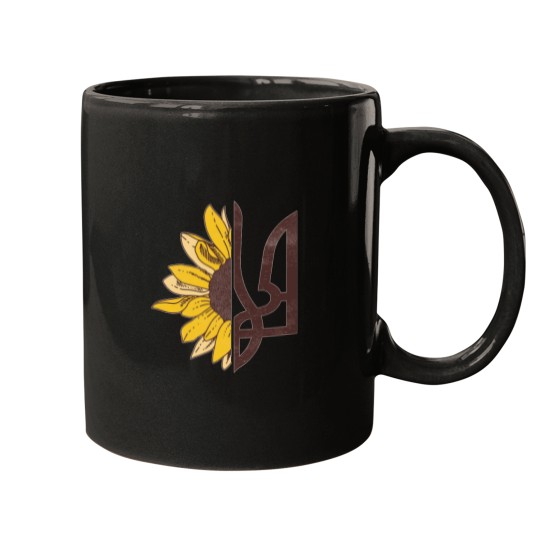 Discover Suower-Ukrainian-Flag-I-Stand-With-Ukraine-Ukraine-Peace Mugs