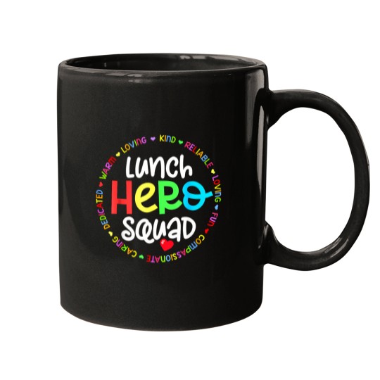 Discover chool lunch hero quad funny cafeteria worker Mugs
