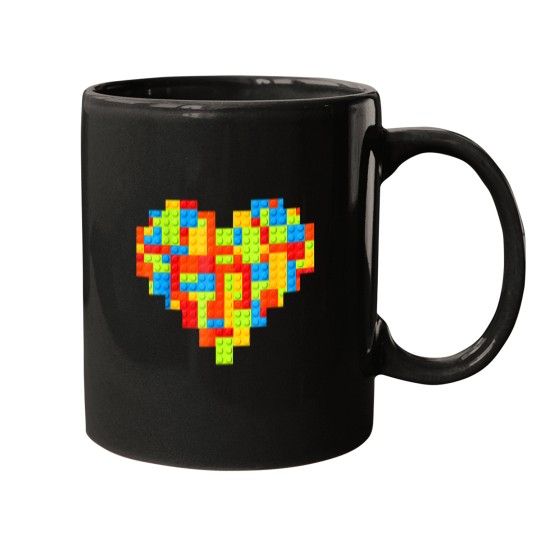 Discover mater builder block brick building valentine day boy Mugs