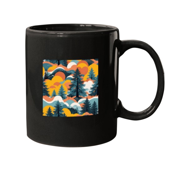 Discover Cedar Hills Seamless Pattern Mugs