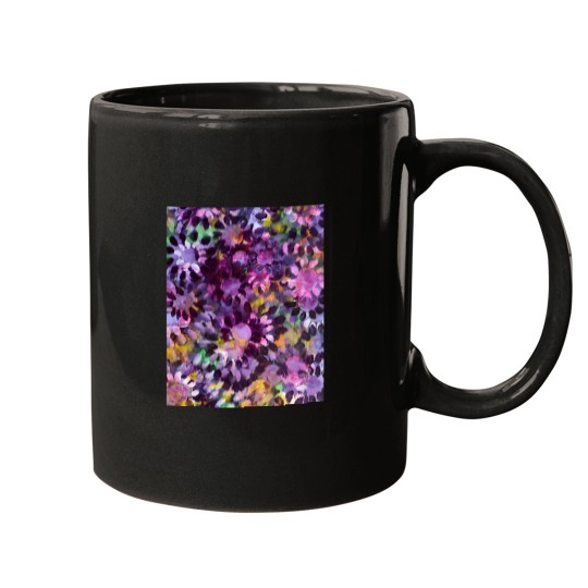 Discover Abstract Purple Flowers Mugs