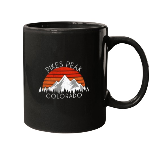 Discover Pikes Peak Colorado Distressed Mugs