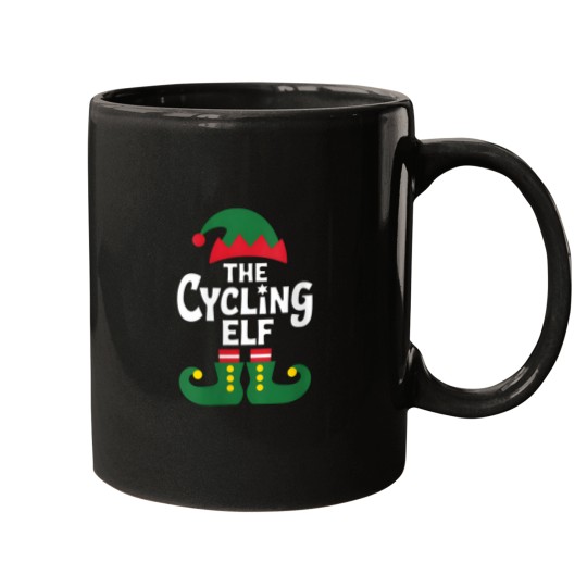 Discover Womens Cycling Elf Christmas Xmas Holiday Bicycl Mugs