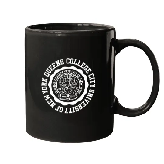 Discover Queens College Vintage Logo Mugs