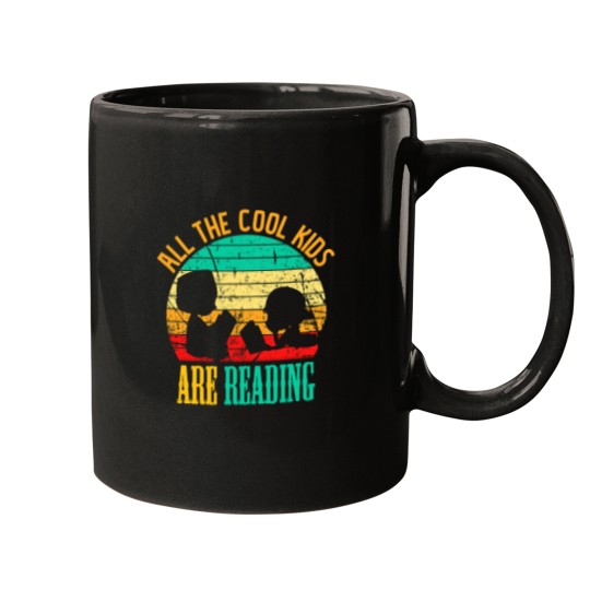 Discover All The Cool Kids Reading Book Lover Retro Funny Bookworm Mugs