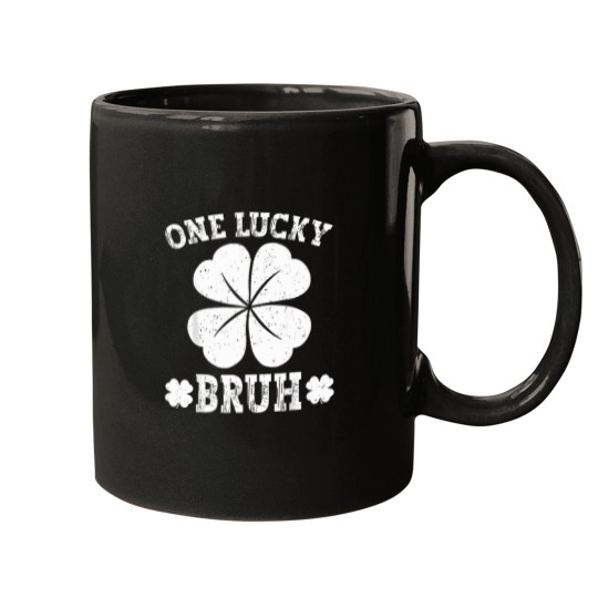 Discover Vintage-One-Lucky-Bruh-Funny-Saying-Green-St-Patrick'S-Day-T-Shirt Mugs