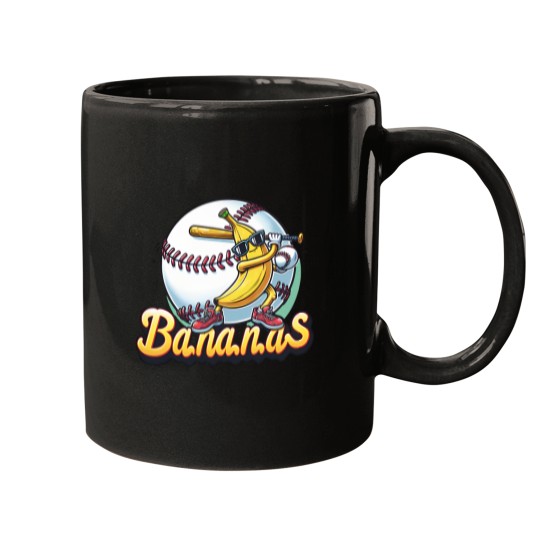 Discover Let's Go Bananas Baseball Mugs, Sports Team Mascot Mugs