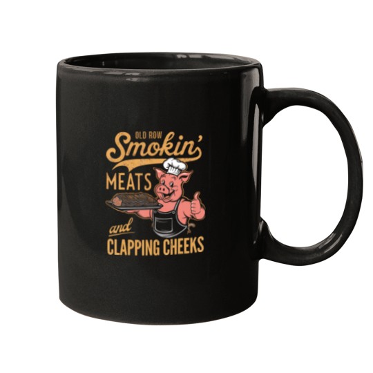 Discover Old Row Smokin Meats And Clapping Cheeks Funny BBQ Mugs