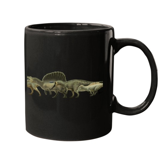 Discover Spinosauridae.-Spinosaurus-Family-Dinosaurs.-Paleoart T-Shirt Mugs