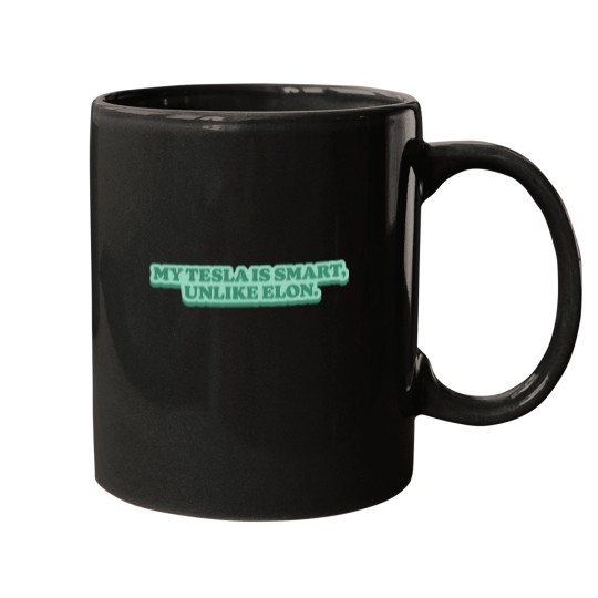 Discover Anti Elon Musk teslas Car Bumper Greens Mugs