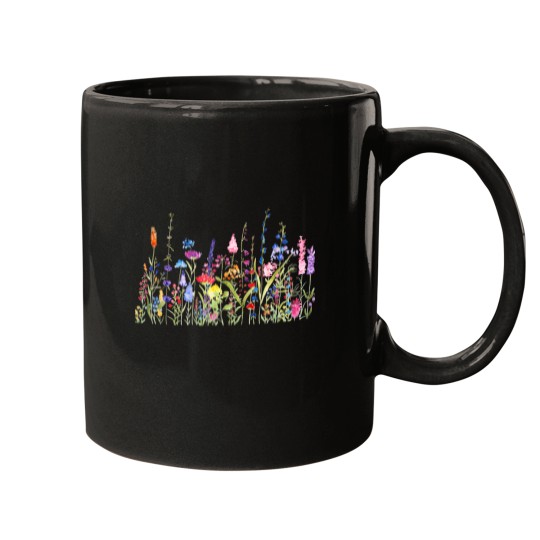 Discover colorful wild flower field Mugs